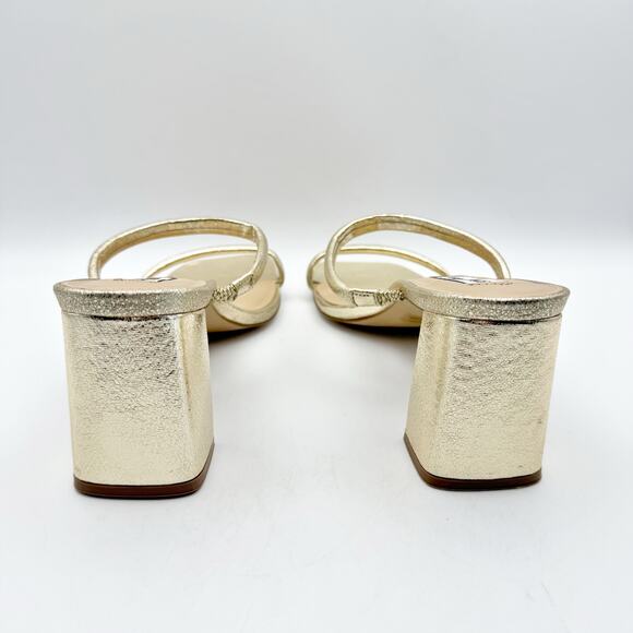 Steve Madden Womens Lilah Heel Sandals US 9M EU 39.5 Gold Metallic NWOB - Picture 10 of 12